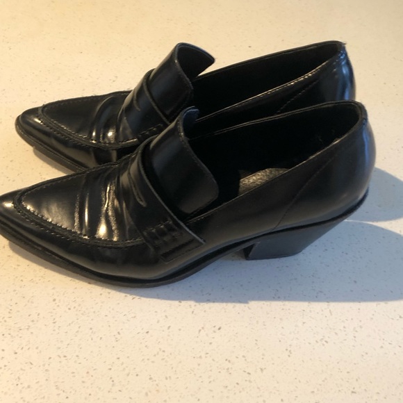 All Saints Leather low heel pointed toe loafers - Picture 2 of 5